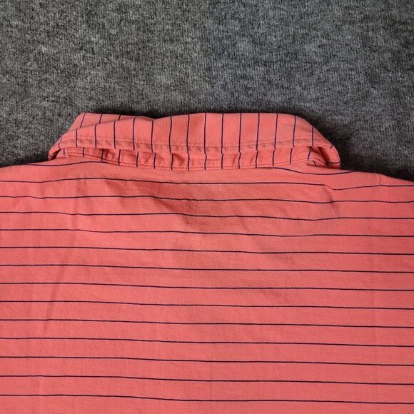 Peter Millar Crown Crafted Bluff Aqua Cotton Polo Mens Shirt Size XL Striped - Picture 8 of 11
